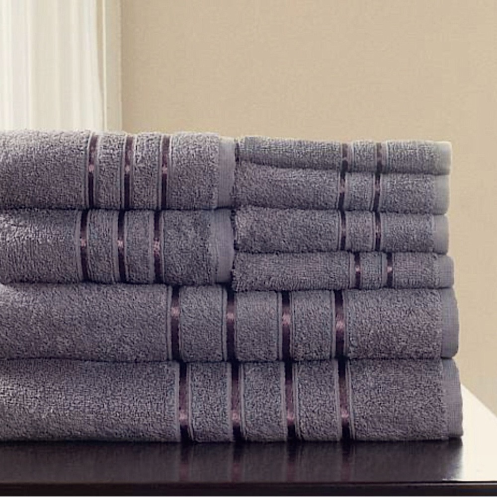 Serenity Home Solid Cotton Bath Towel Set